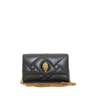 KG Wallet on Chain Puff Black Leather