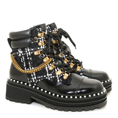 KG Chelsea Combat Boot Blk/White W72