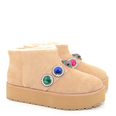 KG Octavia Teddy Bootie Beige W78